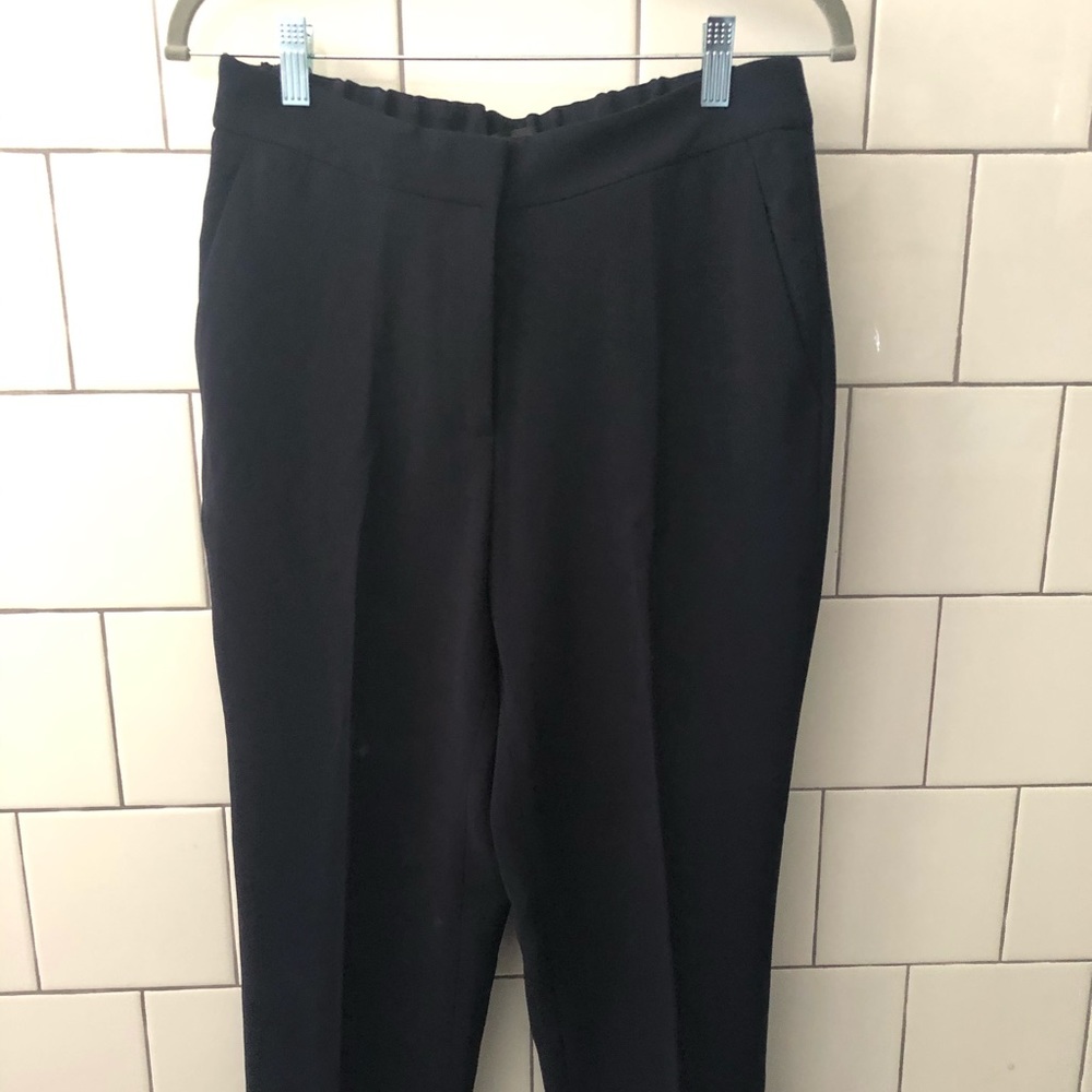 Cropped navy blue J Crew trousers